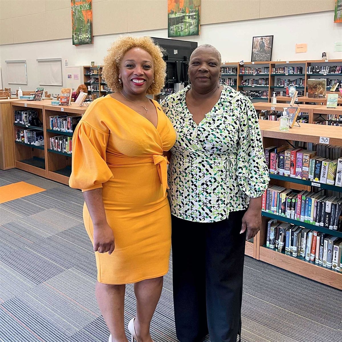 Candace N. Newell greeting members of the New Orleans community